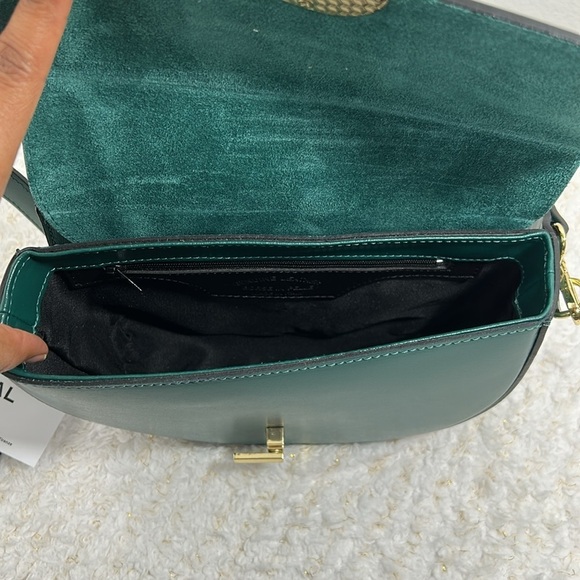 Elegant Green Leather Shoulder Bag - Picture 5 of 12